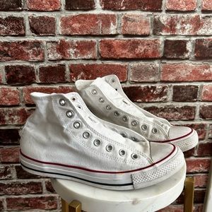 Converse hi top white 9 mens 11 women’s